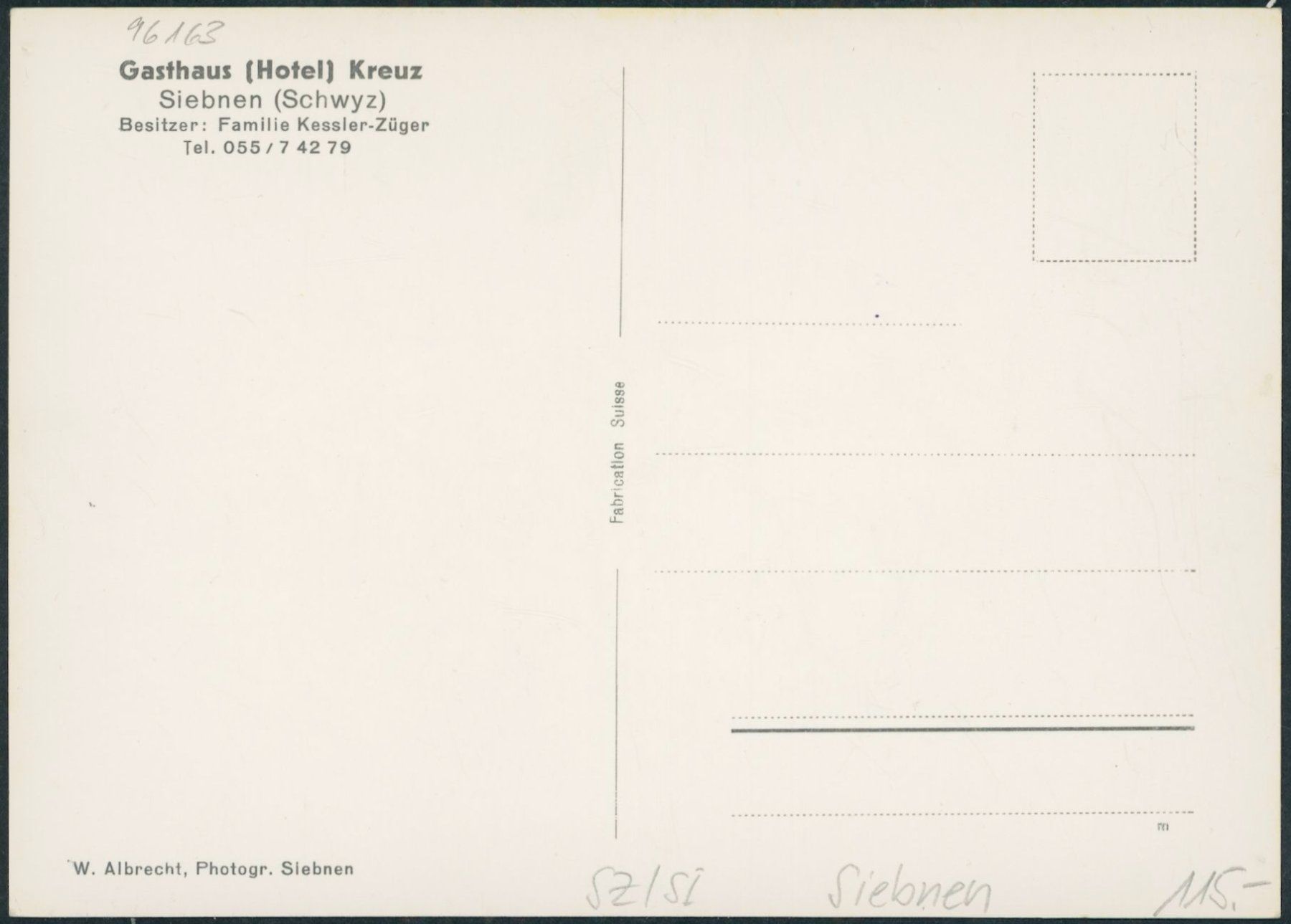 Cartoline postali: SZ Siebnen – Nuovo (secondo la descrizione) da Schindellegi venduto da Jonathan77 1