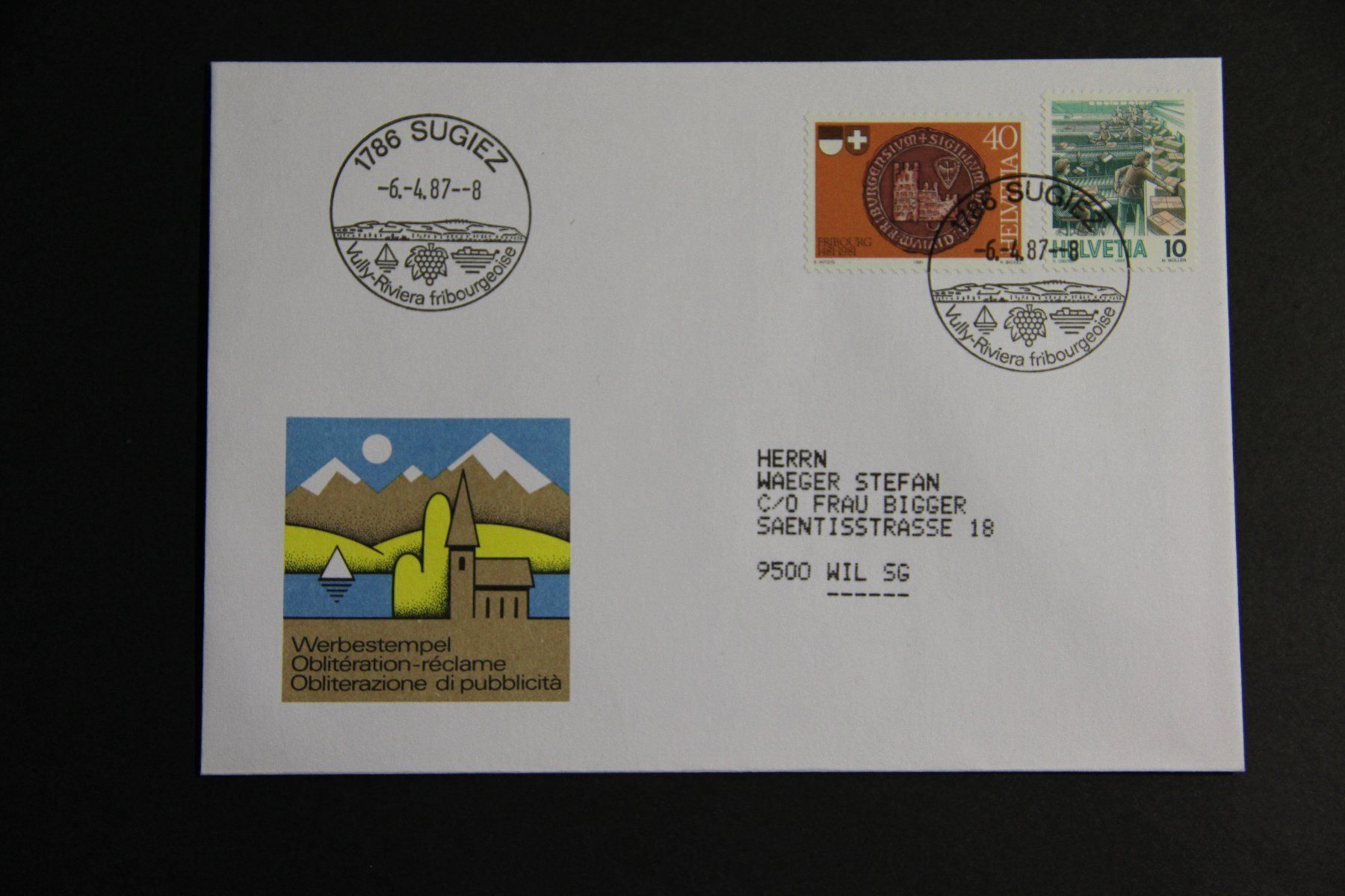 Alle Briefmarken: Schweiz 1987 - 1786 Sugiez – Neu (gemäss Beschreibung) aus Jona von Southafrica07