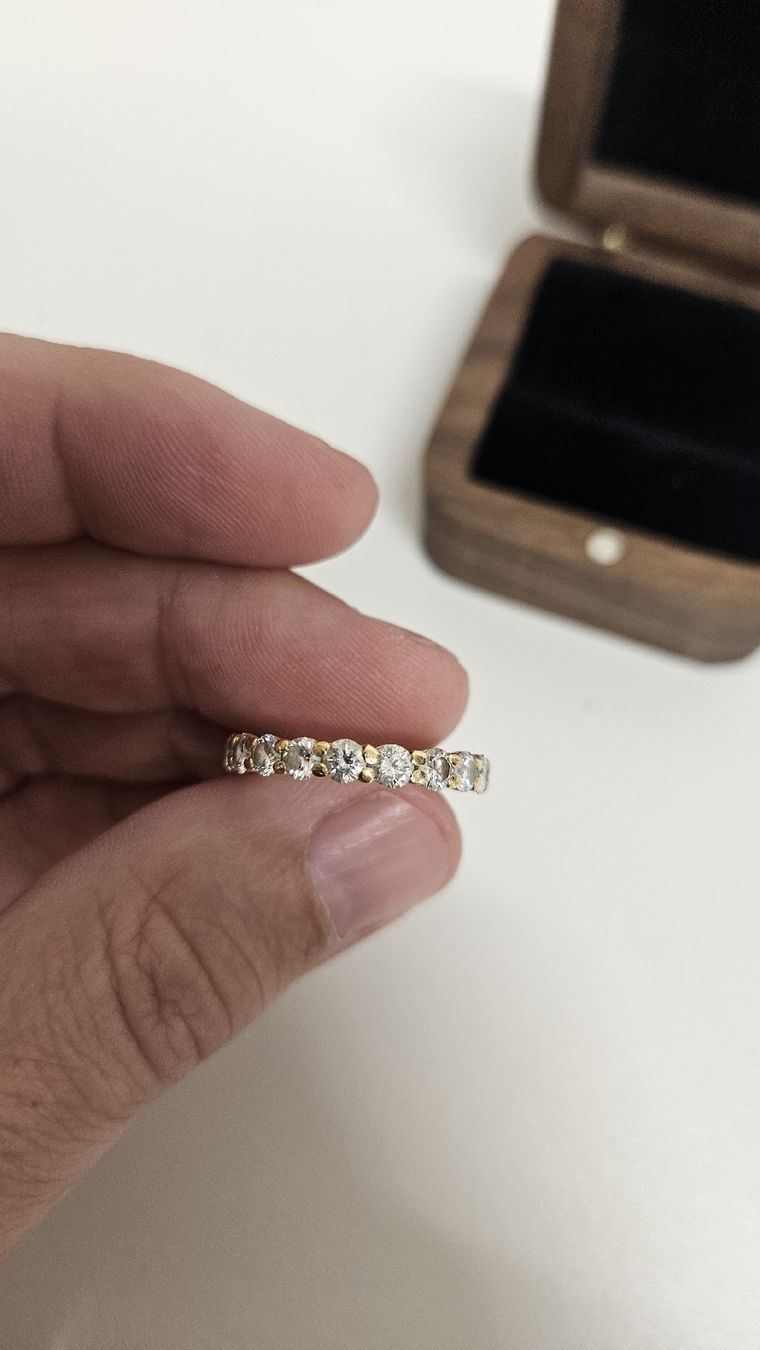 Anelli: Fedina brillanti oro giallo 18 ct – Usato da Pura venduto da and_8dzs 4