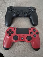 2 Sony PlayStation 4 Controller schwarz rot gebraucht