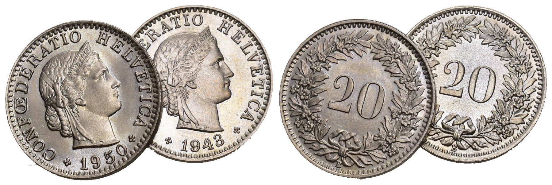 Toutes les monnaies: Schweiz 1943+1950 – D'occasion à Bern par numismatictops