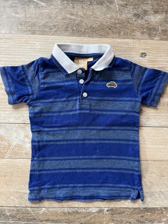 Manor Poloshirt Gr. 86 Bio Baumwolle blau gestreift Junge