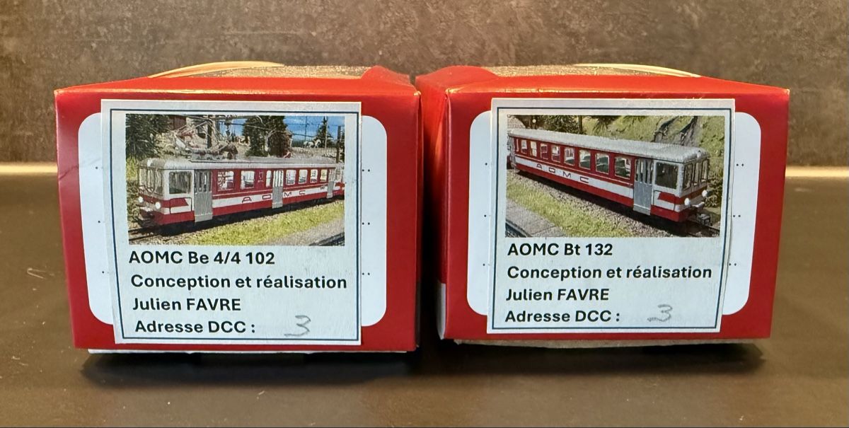 Modellini di ferrovie: Rame AOMC Be 4/4 102+Bt 132 Digitsl DCC – Usato da Etagnières venduto da 1217juju 6