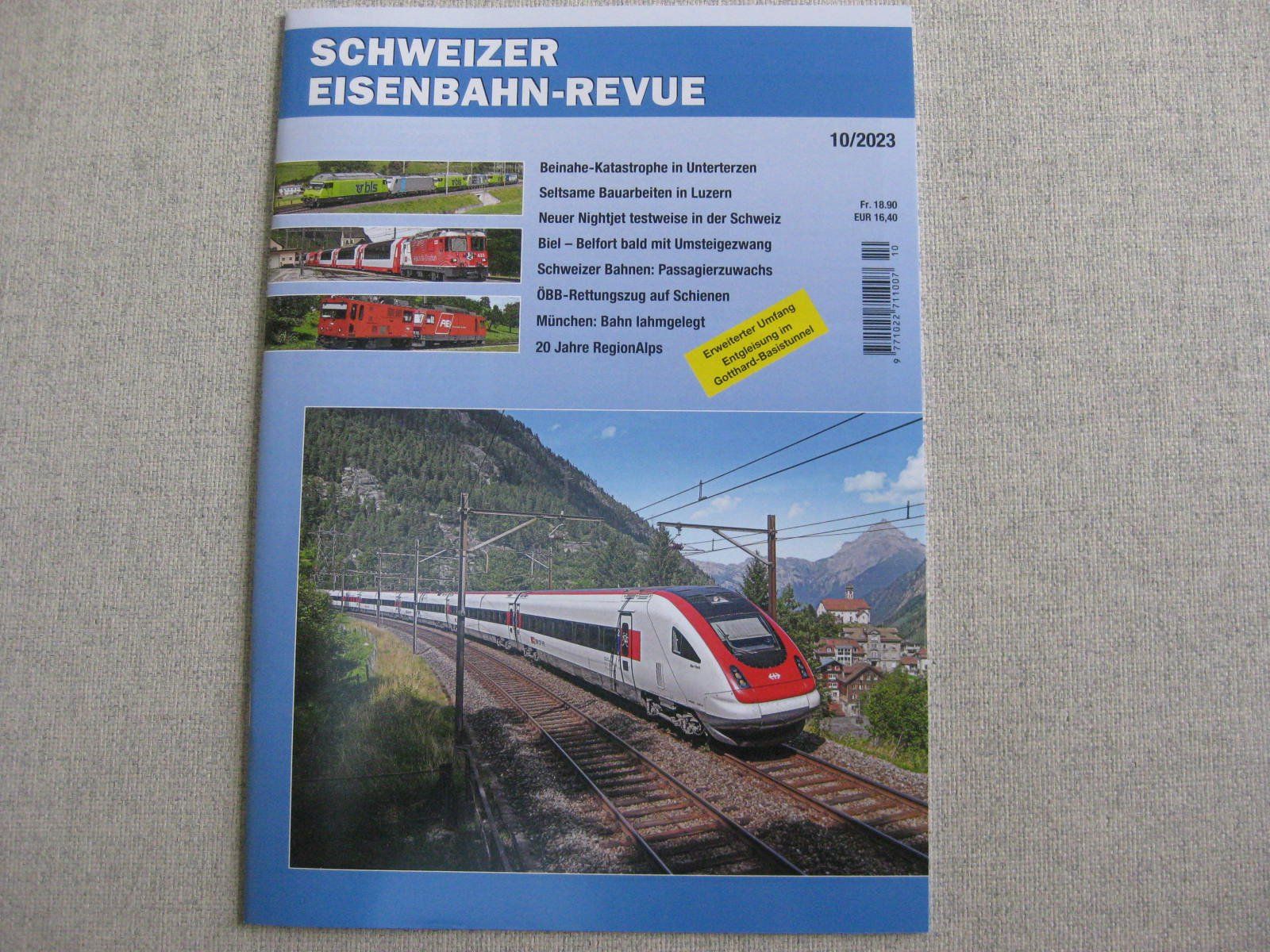 Riviste & Magazine: Schweizer Eisenbahn Revue 10/2023 – Usato da Malters venduto da Marosko