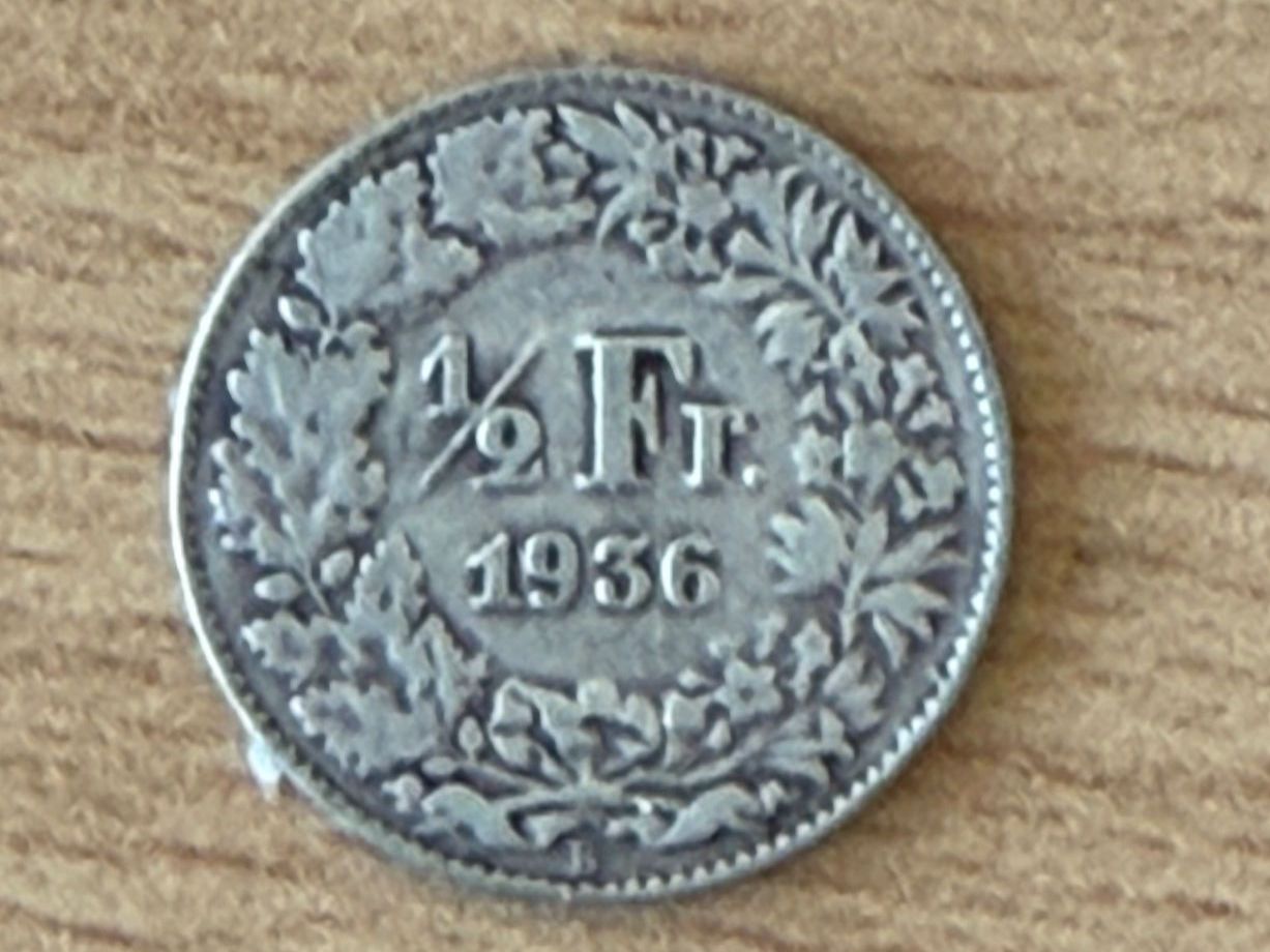 Alle Münzen: 50 Rappen 1936 – Gebraucht aus Hinterkappelen von Numismatik3032 1
