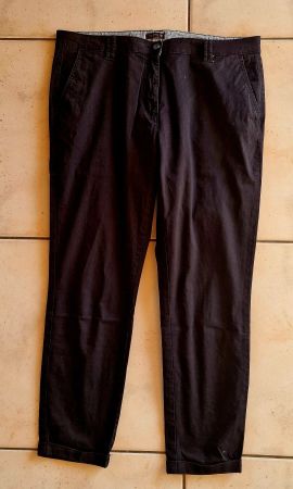 Damen Hose schwarz Baumwolle L