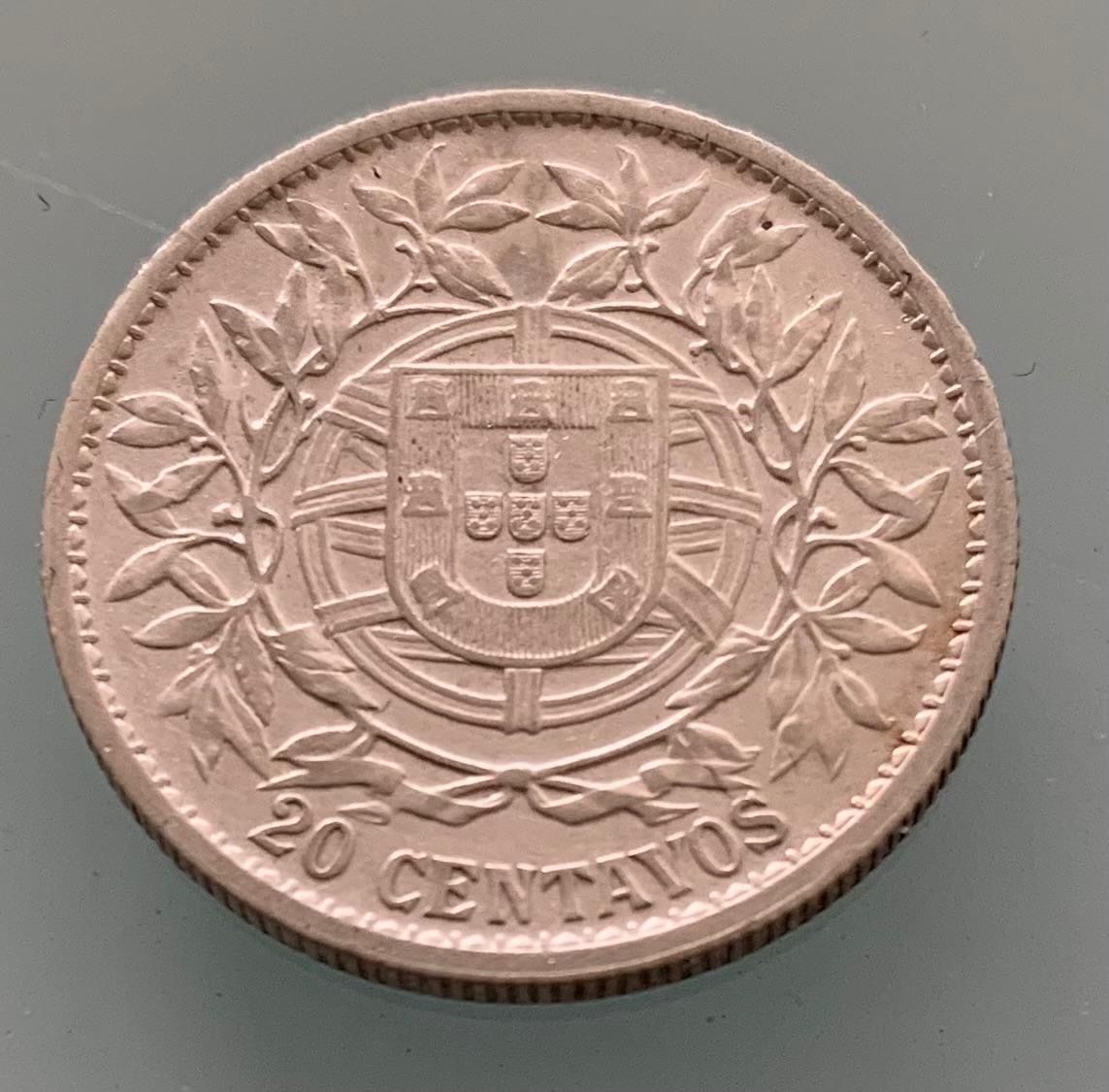 Tutti le monete: PORTUGAL 20 Centavos 1916 SILBER – Usato da Brügg BE venduto da mcakinho 1