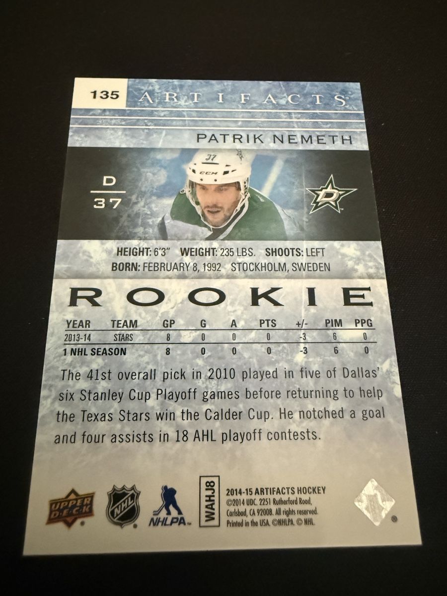 NHL Carte collezionabili: Patrik Nemeth - Artifacts 2015 - Rookie - /499 – Nuovo (secondo la descrizione) da Fribourg venduto da ptitJean33 1