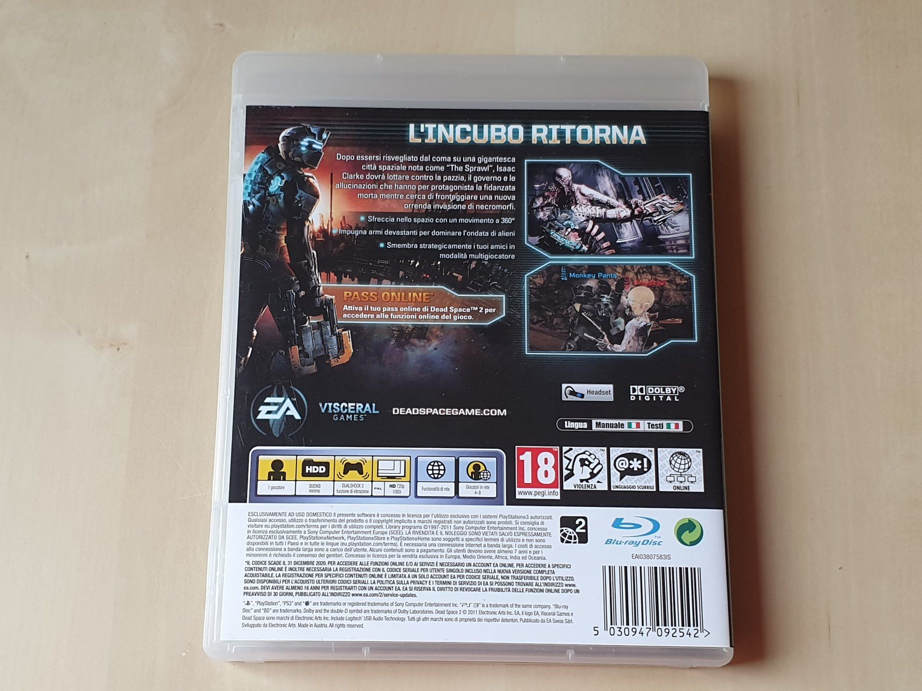 Sony Giochi: Dead Space 2 ITA – Usato da Stansstad venduto da collectorsshop 1