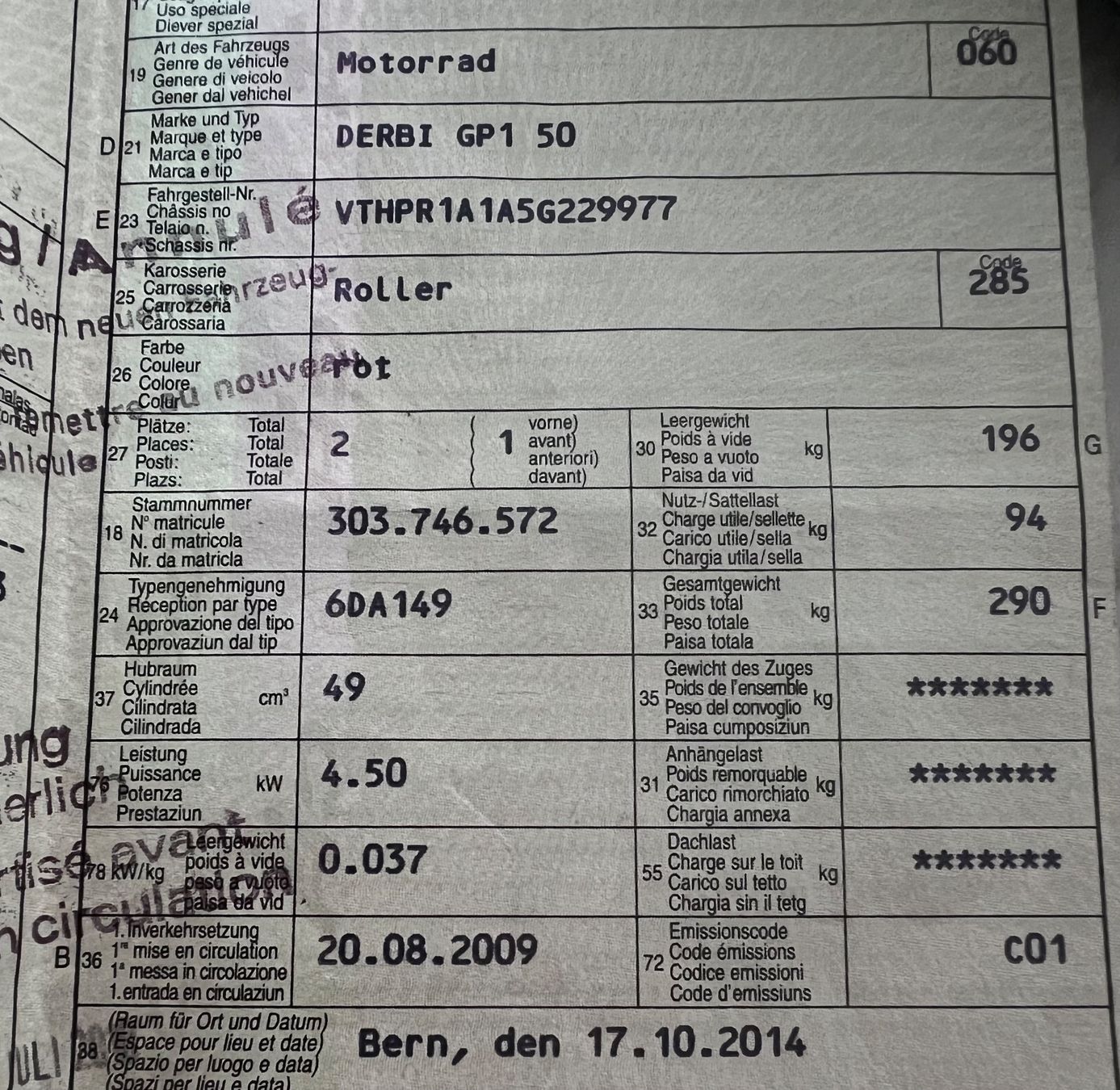 Derbi Scooter: Roter Roller Rollerli Derbi  Bastlerfahrzeug FRÜHL... – Difettoso da Bern venduto da kaeffy 6