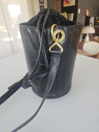 Sac Celine cuir noir vintage année 80 (prototype)