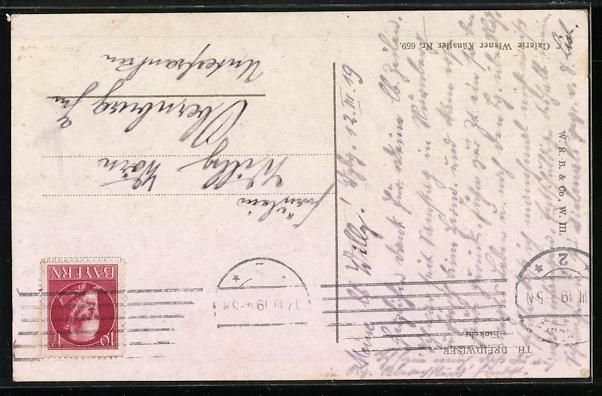 Ansichtskarten: Theodor Breidwiser: Einkehr der Postkuts – Gebraucht aus Berlin von bartko-reher 1
