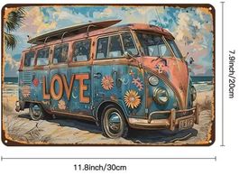 Schild Retro Bulli Surfvan