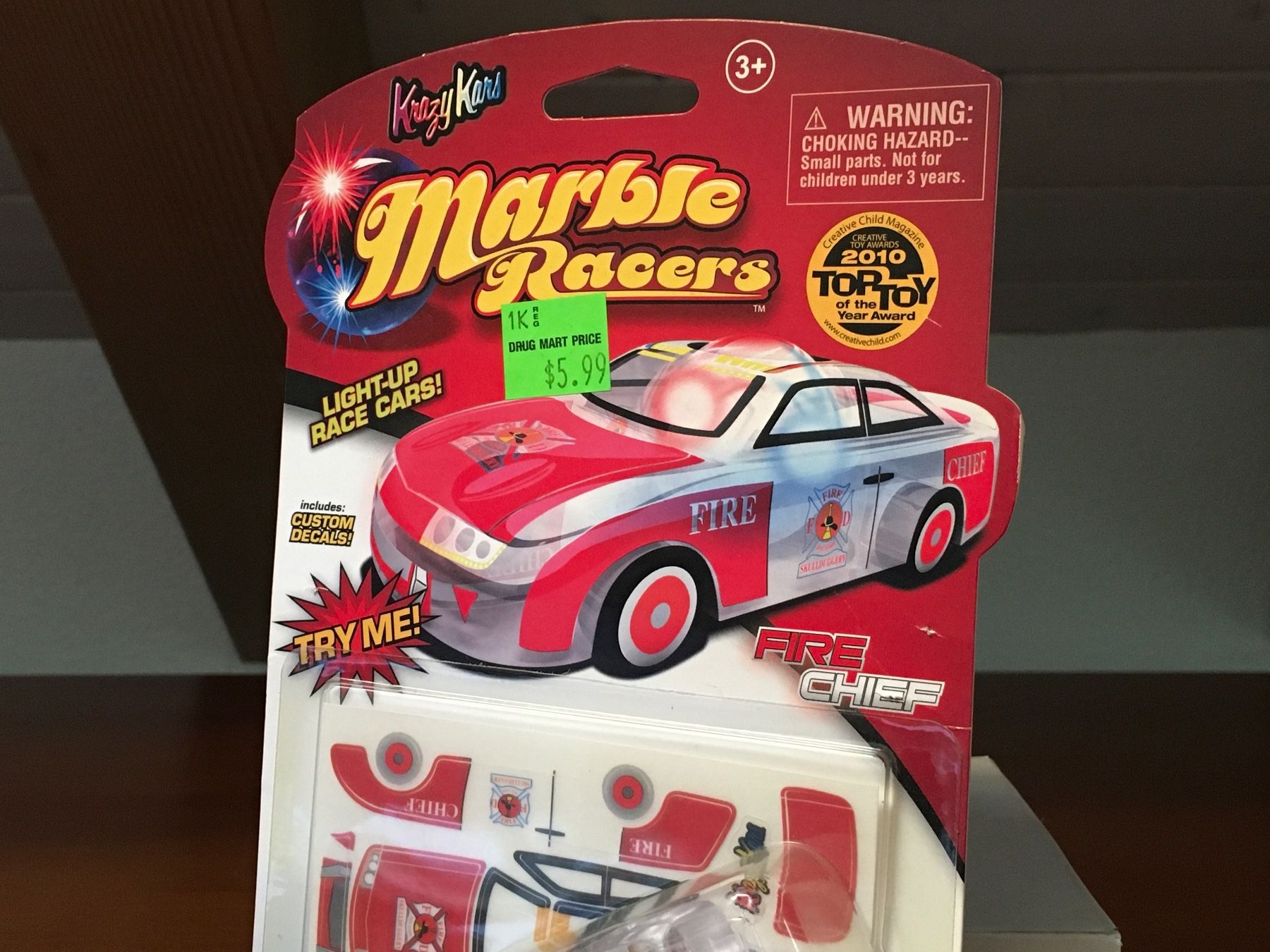 Hot Wheels Modellini d'auto: Fire Chief Krazy Kars 1/64 Marble Racers – Nuovo (secondo la descrizione) da Wohlen AG venduto da PrivatSammlung 2