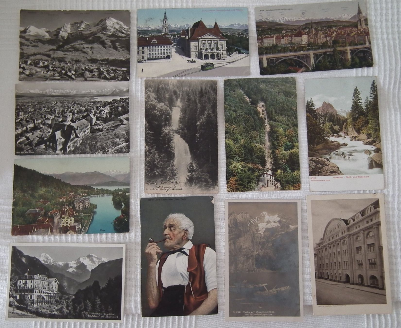 Cartoline postali: Ansichtskarten Schweiz   spezielle  Posten von 33 Stk – Usato da Kriens venduto da WULLU99 2