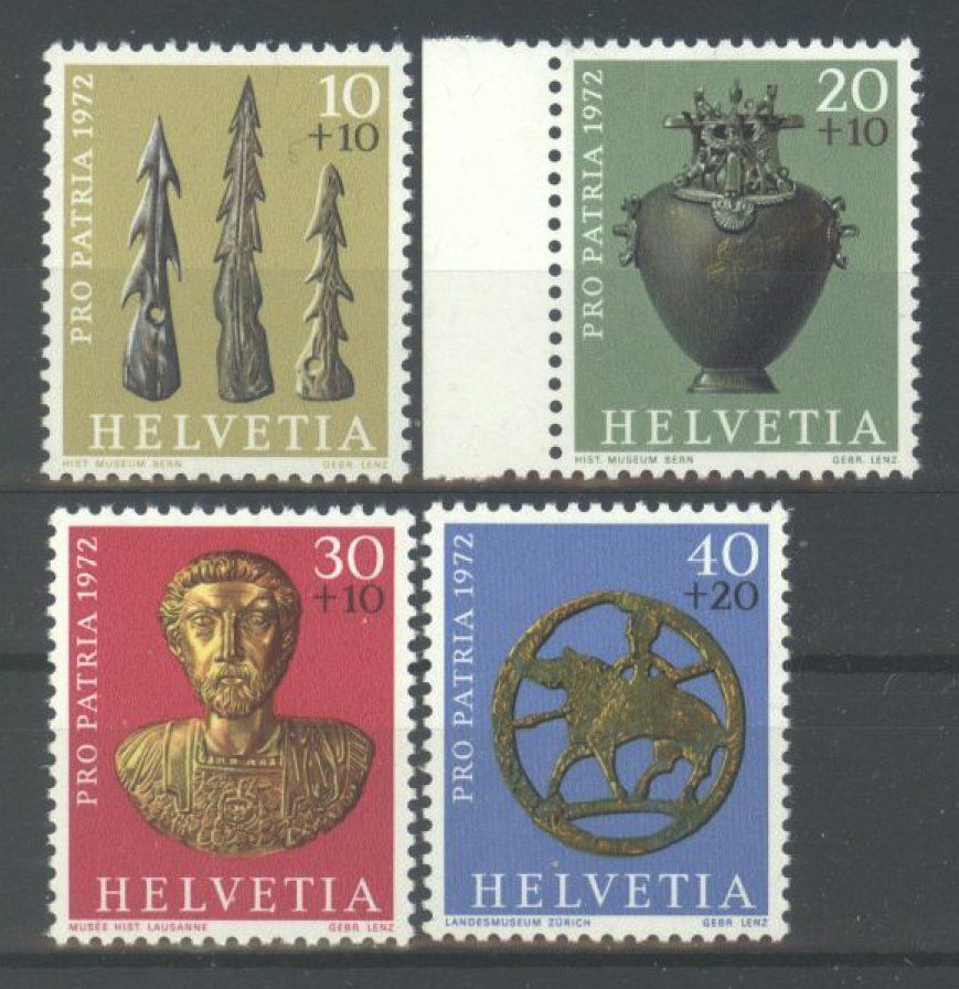 Tous les timbres: 1972, Pro Patria ** – D'occasion à Willisau par Vollstempel