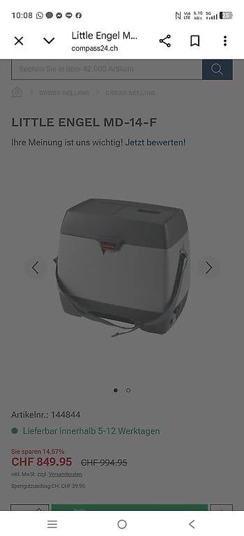 Frigoriferi & Refrigeratori: Engel MD14F Kompressor Kühlbox / Gefrierschrank 14L – Nuovo (secondo la descrizione) da Düdingen venduto da Yvu2k 1