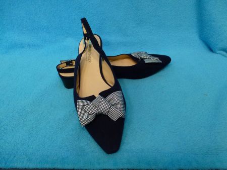 PETER KAISER SCHUHE PUMPS UK 6,5 1 X GETRAGEN BLAU SCHLEIFE