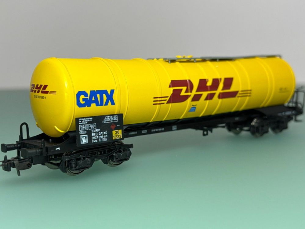Zans Kesselwagen GATX DHL * Citerne bogies DHL GATX (Neu (gemäss ...