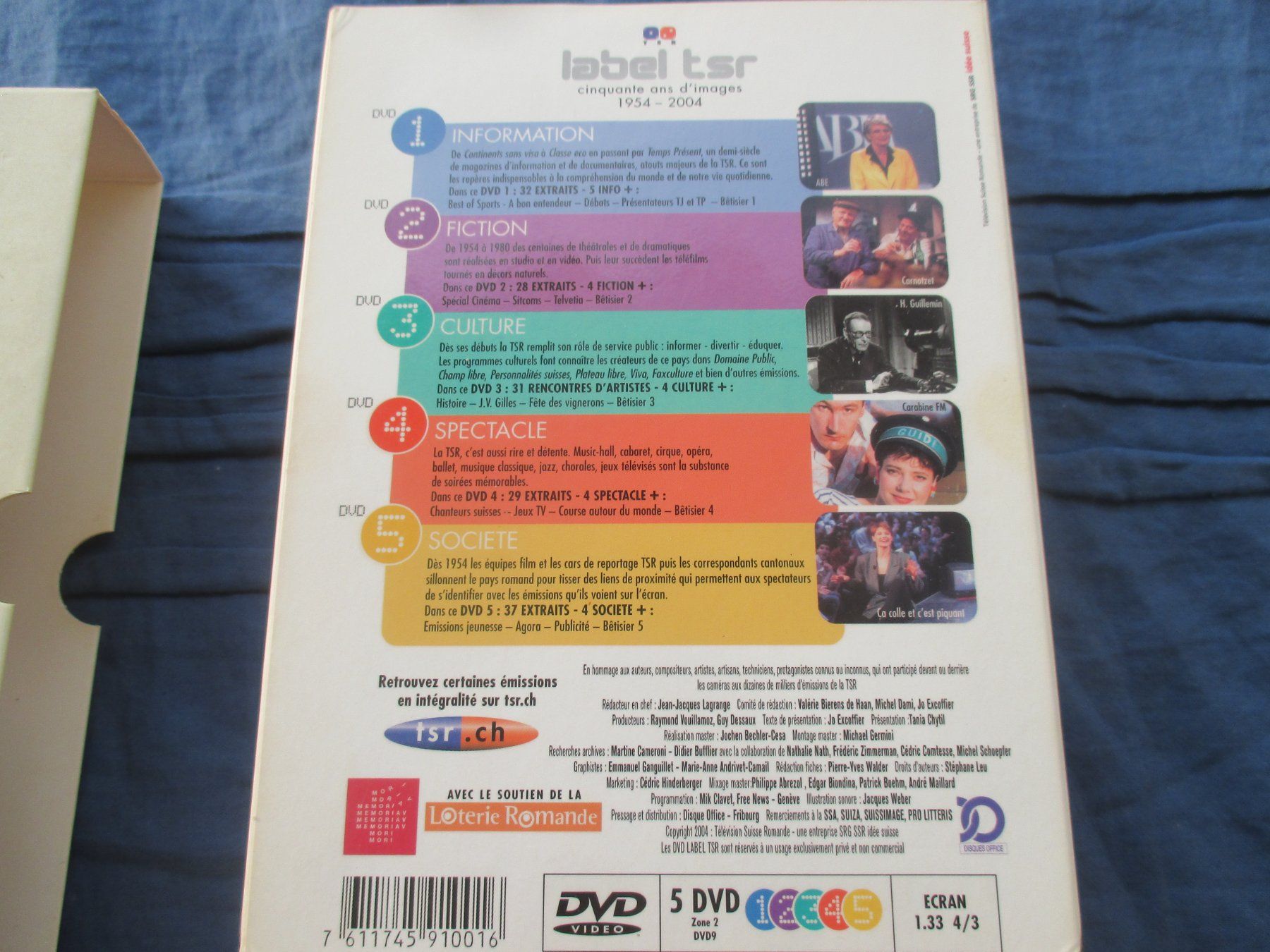 Alle DVDs: Label TSR (télévision Suisse Romande), 5 DVD – Gebraucht aus Colombier NE von Nevenma 3