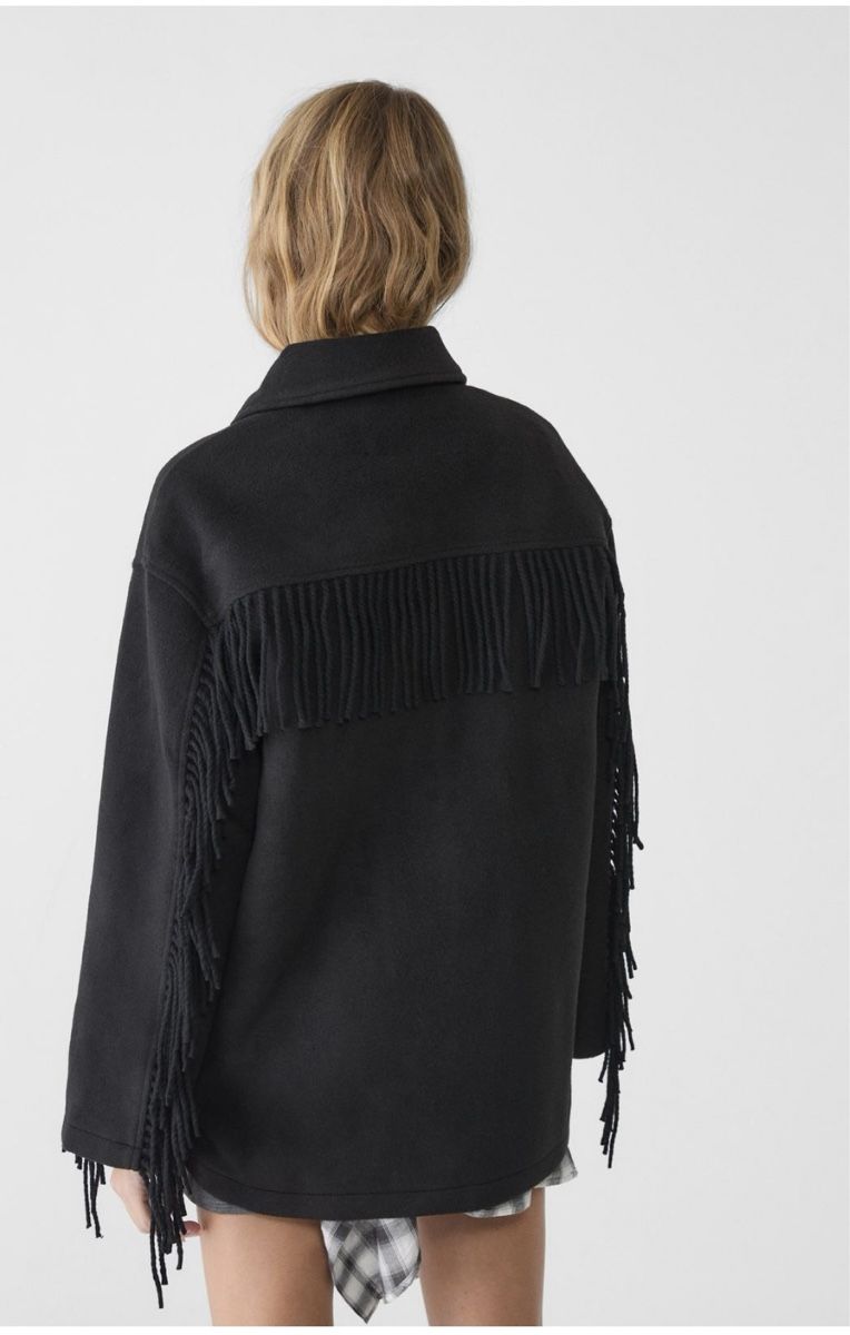 Giacche: Fringed Black Jacket - Western Style for Fall/Winter – Nuovo (secondo la descrizione) da Zug venduto da Astraion200 1