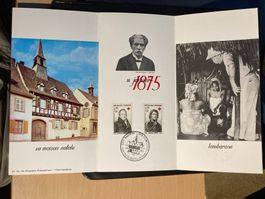 Frankreich 1965 Faltblatt 90.GebTag A. Schweitzer Nobelpreis