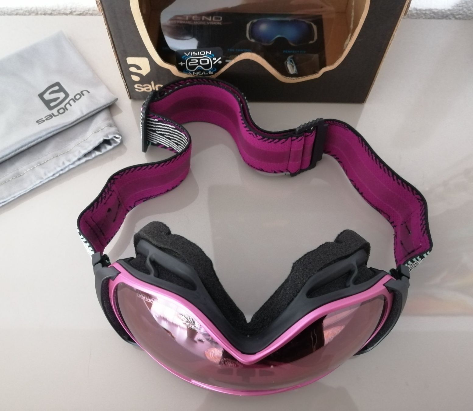 Salomon Occhiali & Lenti: Salomon Skibrille Rosa – Nuovo e nell'imballaggio originale da Mosnang venduto da creativist 5