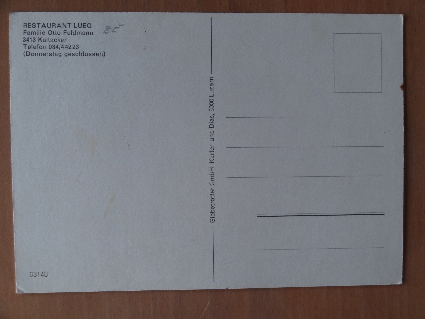 Cartoline postali: Restaurant Lueg im Emmental - BE – Usato da St Léonard venduto da Riglin 1