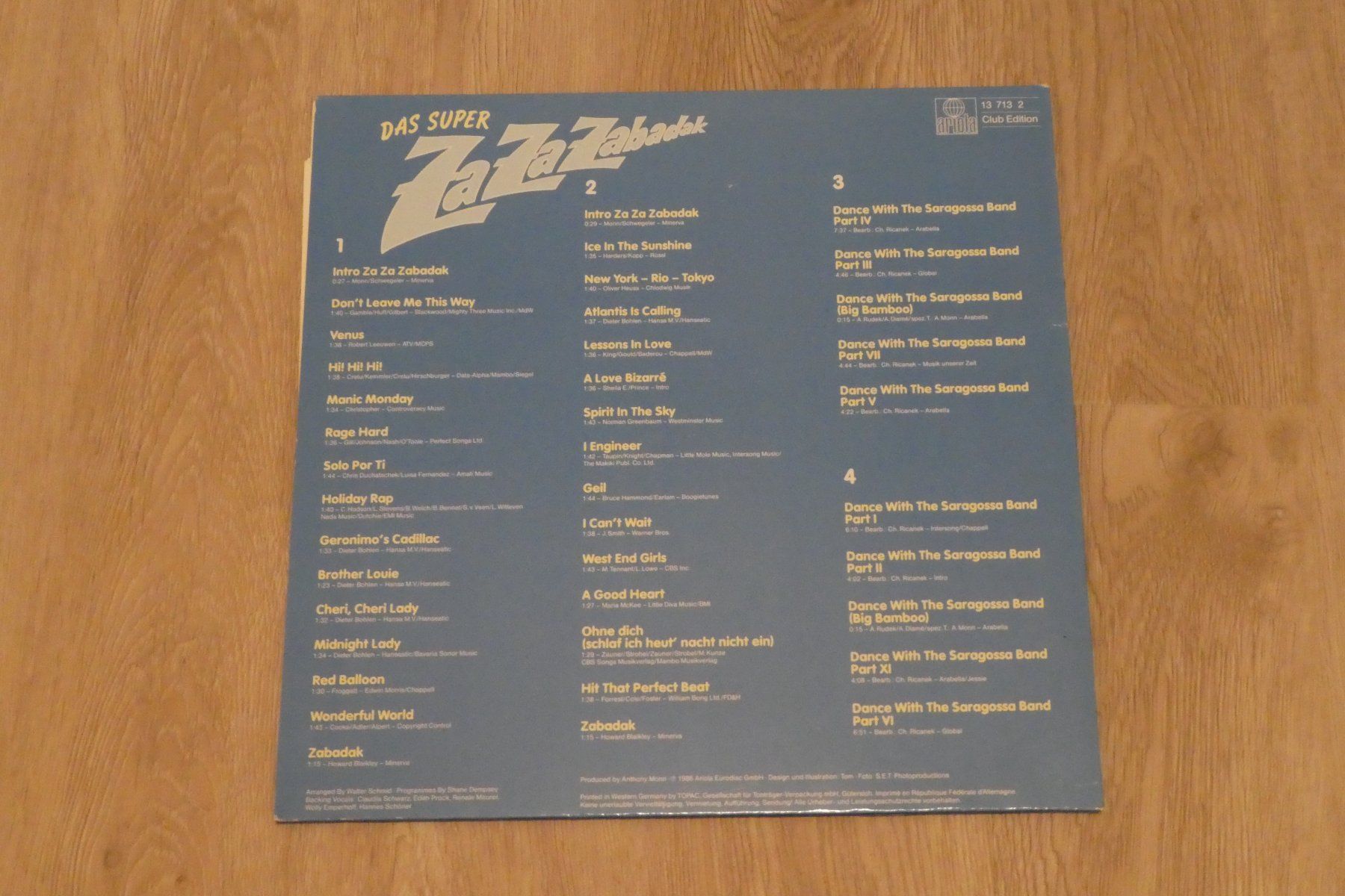 Dischi in vinile: Das Super ZaZaZabadak LP. – Usato da Andelfingen venduto da Annegret06 1