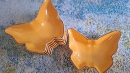 Assiettes creuses papillon orange