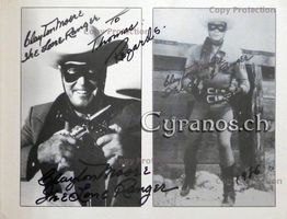 Clayton Moore (1914-1999)  Schauspieler - Autogramm  ZORRO