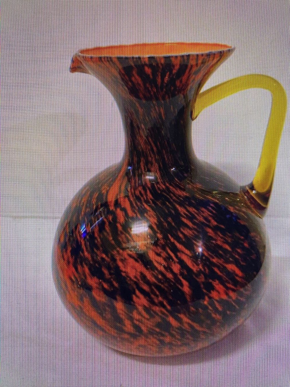 Murano Karaffen: Glaskaraffe Murano  orange-schwarz – Gebraucht aus sursee von trilli-tralli 8
