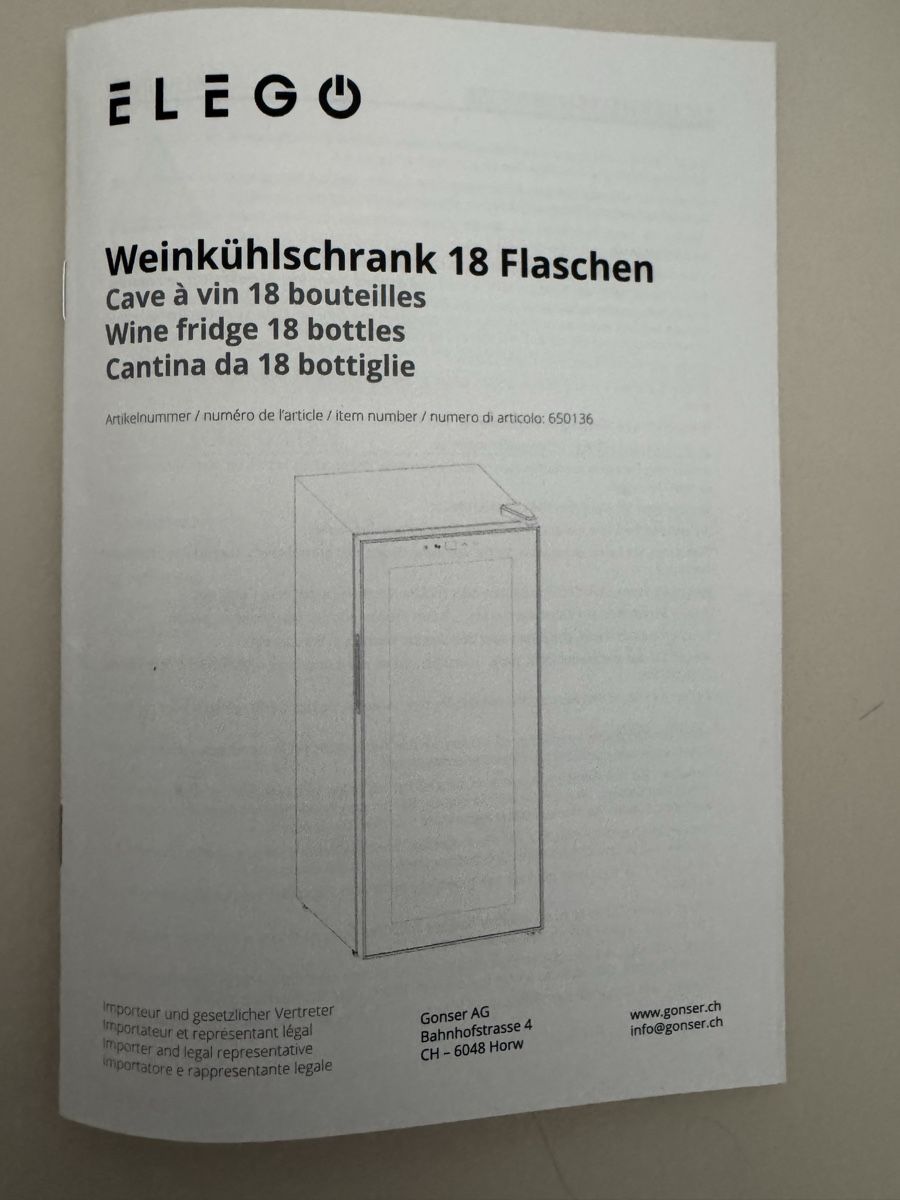 Frigoriferi: Weinkühlschrank 18 Flaschen  – Usato da Lengnau BE venduto da Hebra 2