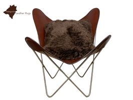 Lammfell Kissenbezug 50 x 50 cm Brown