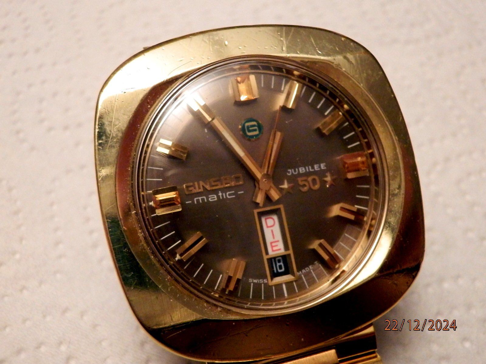 Ginsbo Watch Co Orologi: Ginsbo, Matic, Jubileé, Automatic, Jubiläums Ausgabe 1973 – Usato da Ueberstorf venduto da dinbau 6