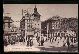 AK Genève, La Tour de l'Ile, 1922