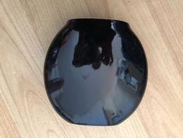 Schwarze Blumenvase, Top Zustand, Deko