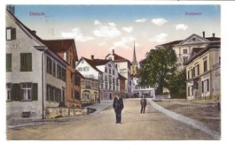 Uznach (SG) Dorfpartie - Hotel Krone - Falken Depot  um 1910
