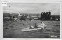 Männedorf vom See aus - Ruderboot