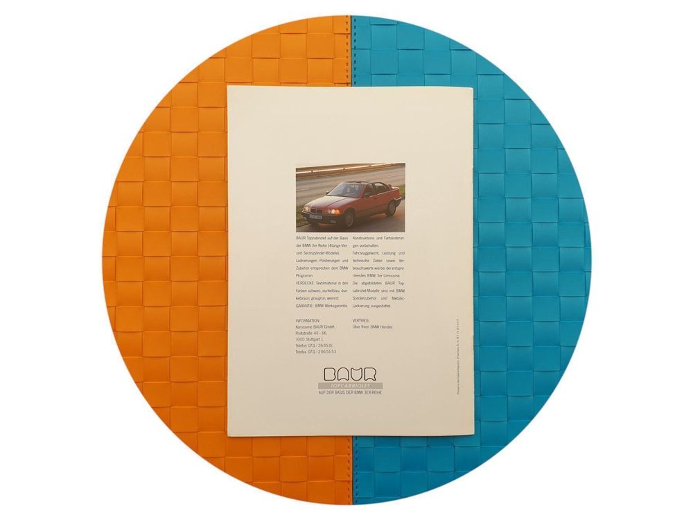 Revues & Magazines: BMW 3er E36 BAUR CABRIOLET - Prospekt / Katalog / Catalogue – D'occasion à Viganello par CARLiteratur 5
