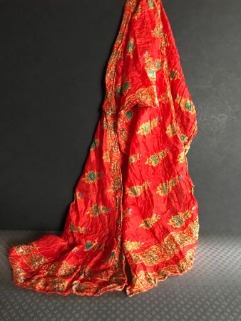 Schal Seidenschal Halstuch rot 130 x 30 cm Geschenk