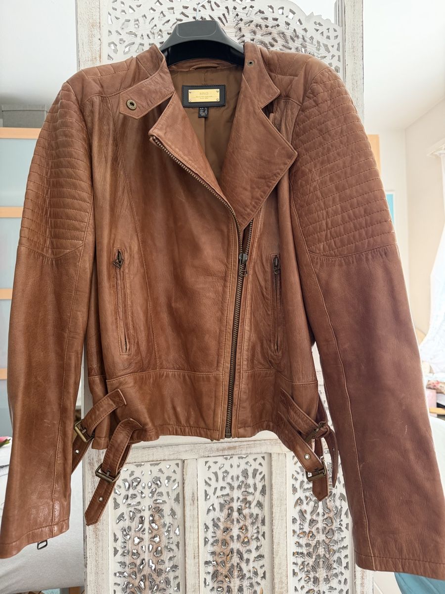 Mango Giacche: Neuwertige Lederjacke XL – Nuovo (secondo la descrizione) da Küsnacht ZH venduto da sabinamari