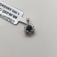 Echt 18K Gold - Diamant, Saphir Anhänger