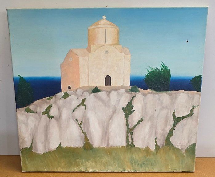 Dipinti: Schönes, mediterranes Ölgemälde auf Leinwand – Difettoso da Flums venduto da Flumsantik