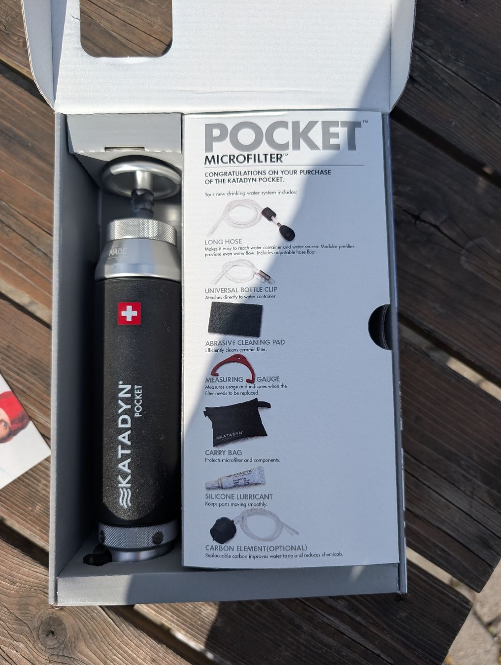 Katadyn Sanitari: Katadyn Pocket Wasserfilter, ungebraucht, Originalverpackt. – Nuovo e nell'imballaggio originale da Stansstad venduto da kli_fk6s 4