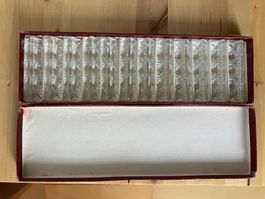 Vintage Glas Messerbänkchen / Messerhalter Set – 12 Stück mi