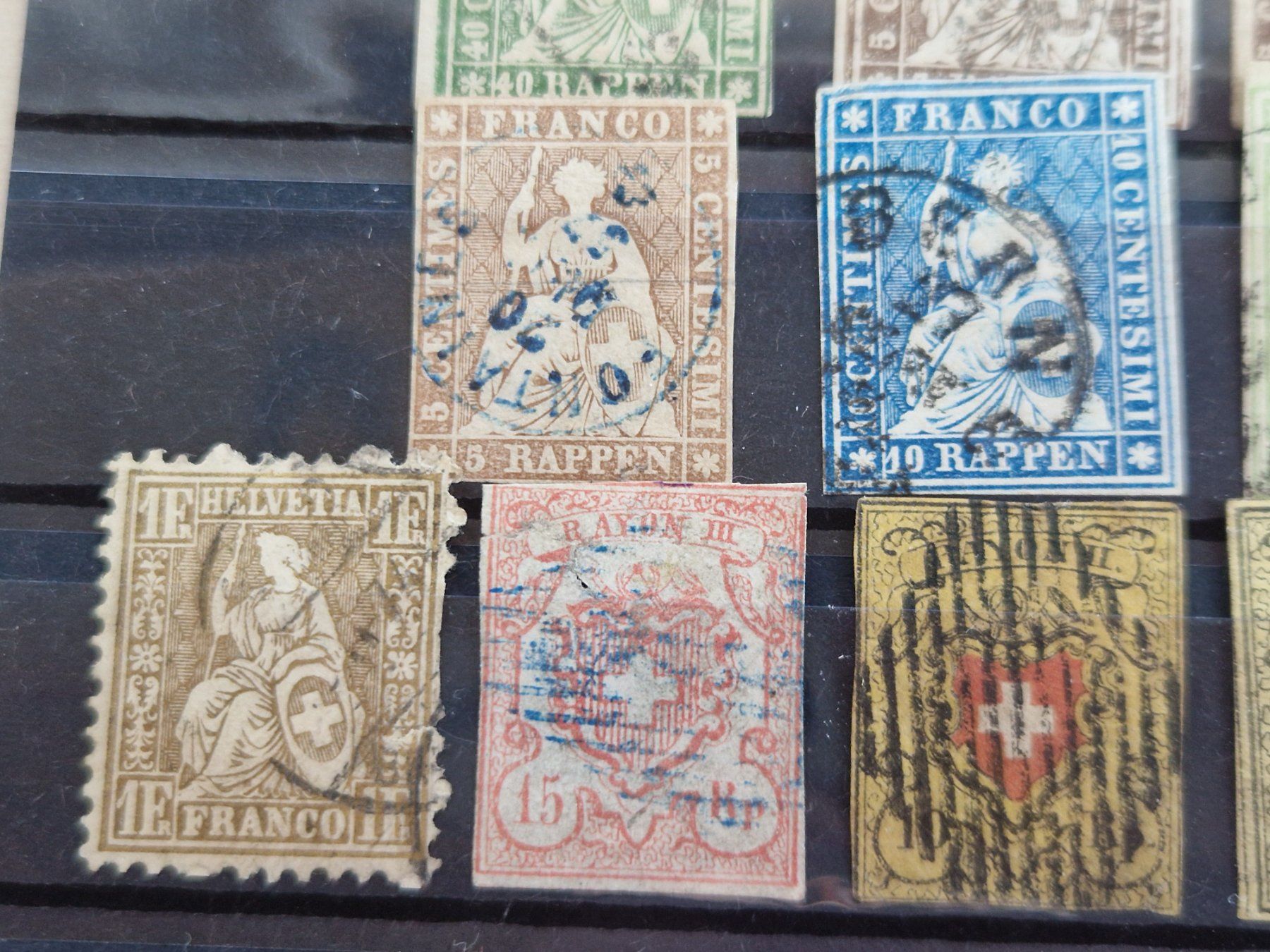 Alle Briefmarken: Ansammlung Rayon / Strubel, ab 1.- – Gebraucht aus Burgdorf von Glossy01 4