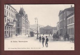 ST. GALLEN - Bahnhofplatz - Tram - Kutsche