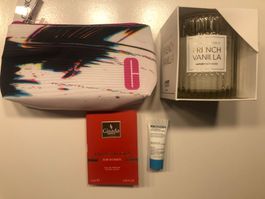 wellness-set: necessaire clinique, duftkerze, probe gisada