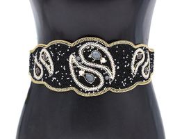 Elastischer Gürtel Bagua Anhängern schwarz - Ceinture
